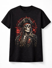 Skeleton Pirate Skull Buccaneer Jolly Roger Gothic Nautical Unisex T-Shirt