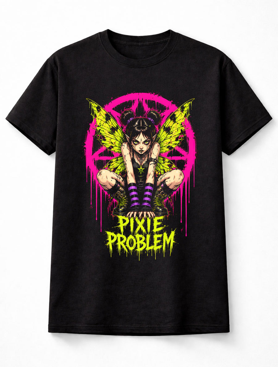 Pixie Problem Fairy Punk Grunge Wings Graphic Unisex T-Shirt