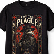 Plague Doctor Black Death Medieval Gothic Horror Raven Skull Black Unisex T-Shirt