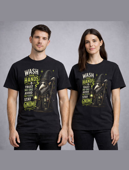 Plague Doctor Gnome Gothic Dark Humor Vintage Graphic Unisex T-Shirt