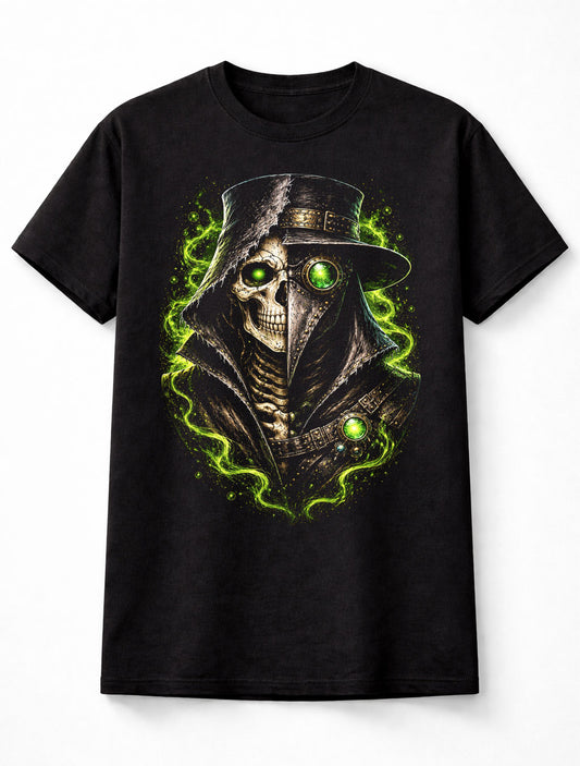 Plague Doctor Skeleton Gothic Horror Steampunk Unisex T-Shirt