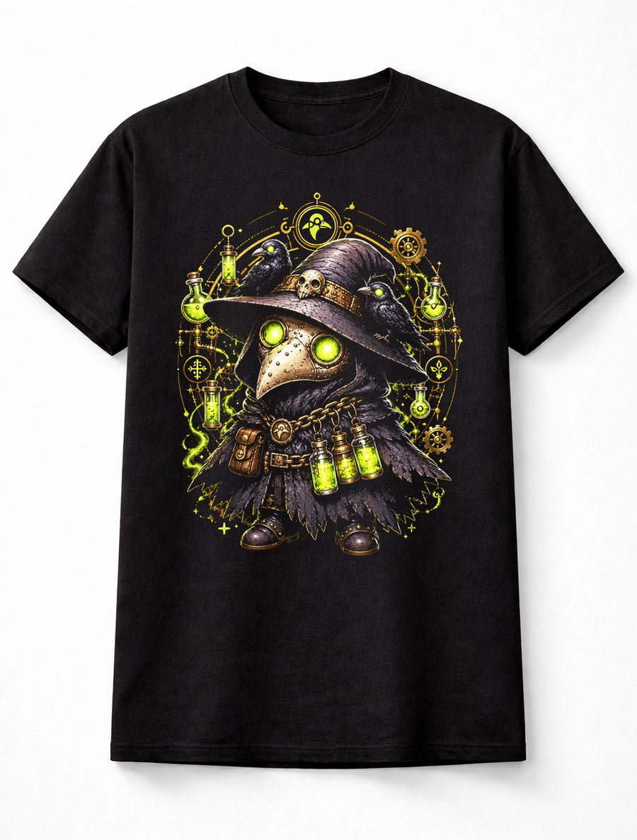 Plague Doctor Gnome Gothic Raven Horror Graphic Unisex T-Shirt