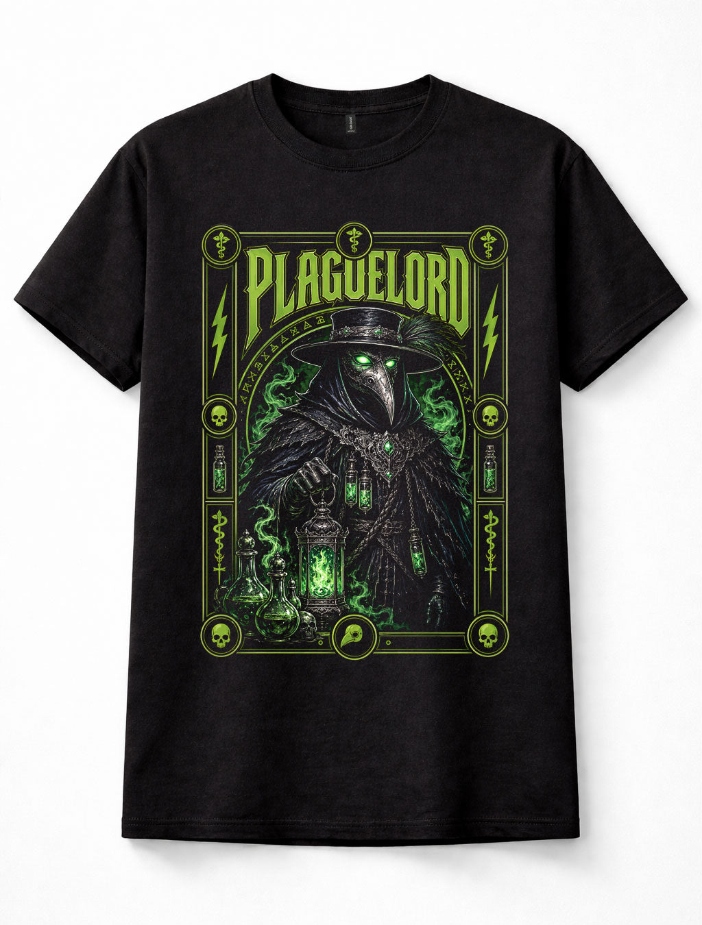 Plaguelord Plague Doctor Gothic Alchemist Dark Fantasy Horror Unisex T-Shirt