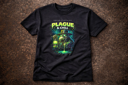 Plague Doctor Plague & Chill Unisex Toxic Gothic Medieval Horror Graphic T-Shirt