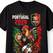 Portugal Football 2026 Rooster Soccer Fan Supporter Graphic Unisex T-Shirt