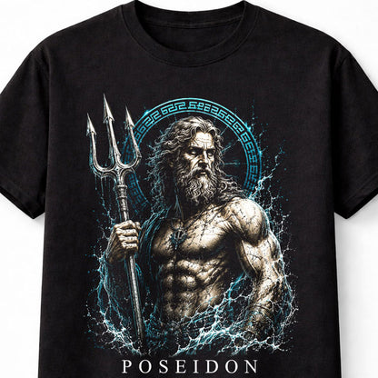 Poseidon Greek God of the Sea Trident Mythology Unisex T-Shirt