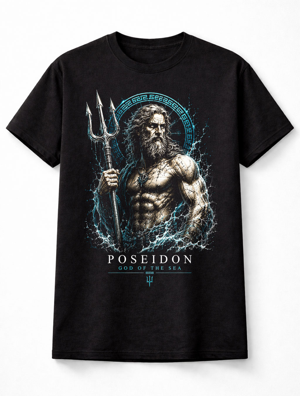 Poseidon Greek God of the Sea Trident Mythology Unisex T-Shirt