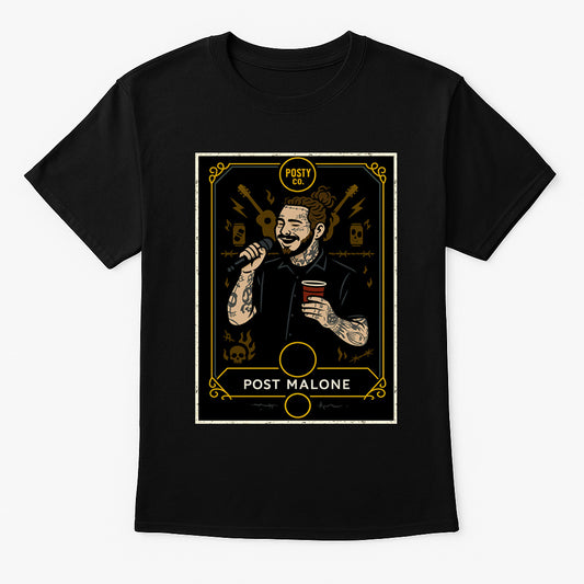 Post Malone Retro Rap Rock Unisex T-Shirt Music Artist Graphic Tee