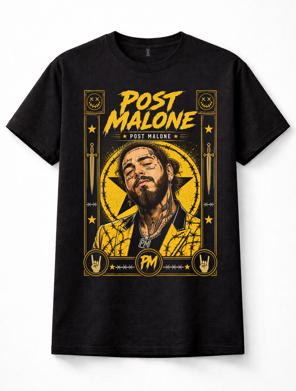 Post Malone Rap Hip Hop Music Singer Fan Gift Unisex T-Shirt