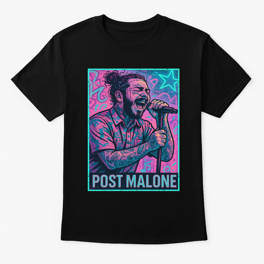 Post Malone Purple Vibes Hip Hop Funko Pop Style Unisex T-Shirt