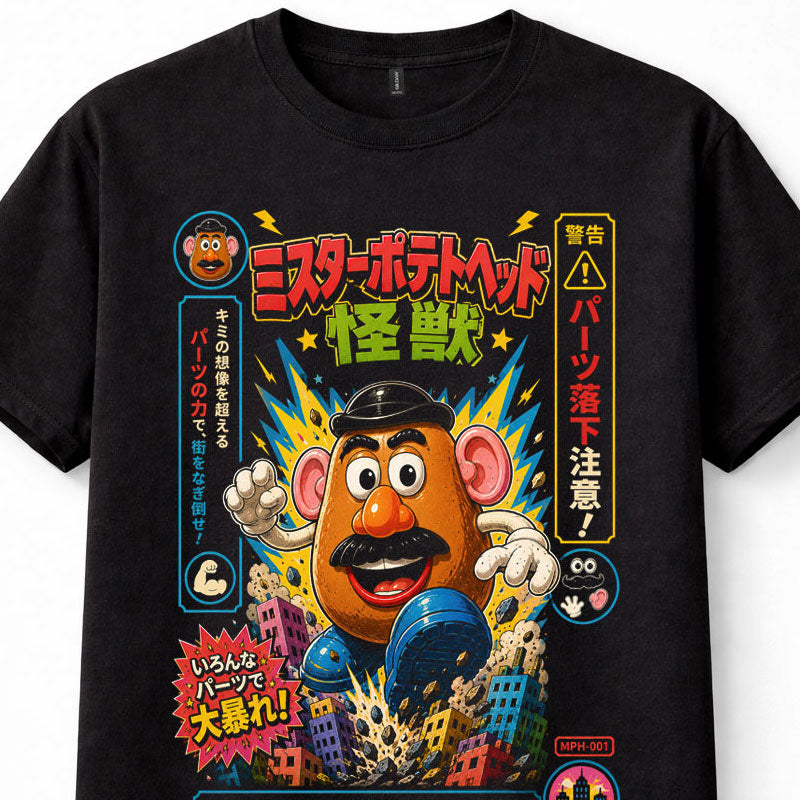 Mr Potato Head Japanese Kaiju Toy City Rampage Graphic Unisex T-Shirt