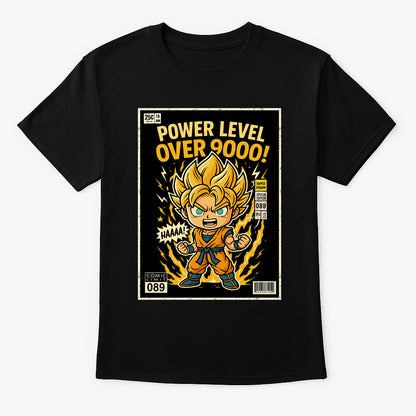 Dragon Ball Z Super Saiyan Power Level Over 9000 Goku Anime Adults & Kids Unisex T-Shirt