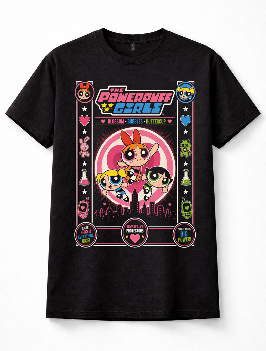 Powerpuff Girls Blossom Bubbles Buttercup Cartoon Graphic Unisex T-Shirt