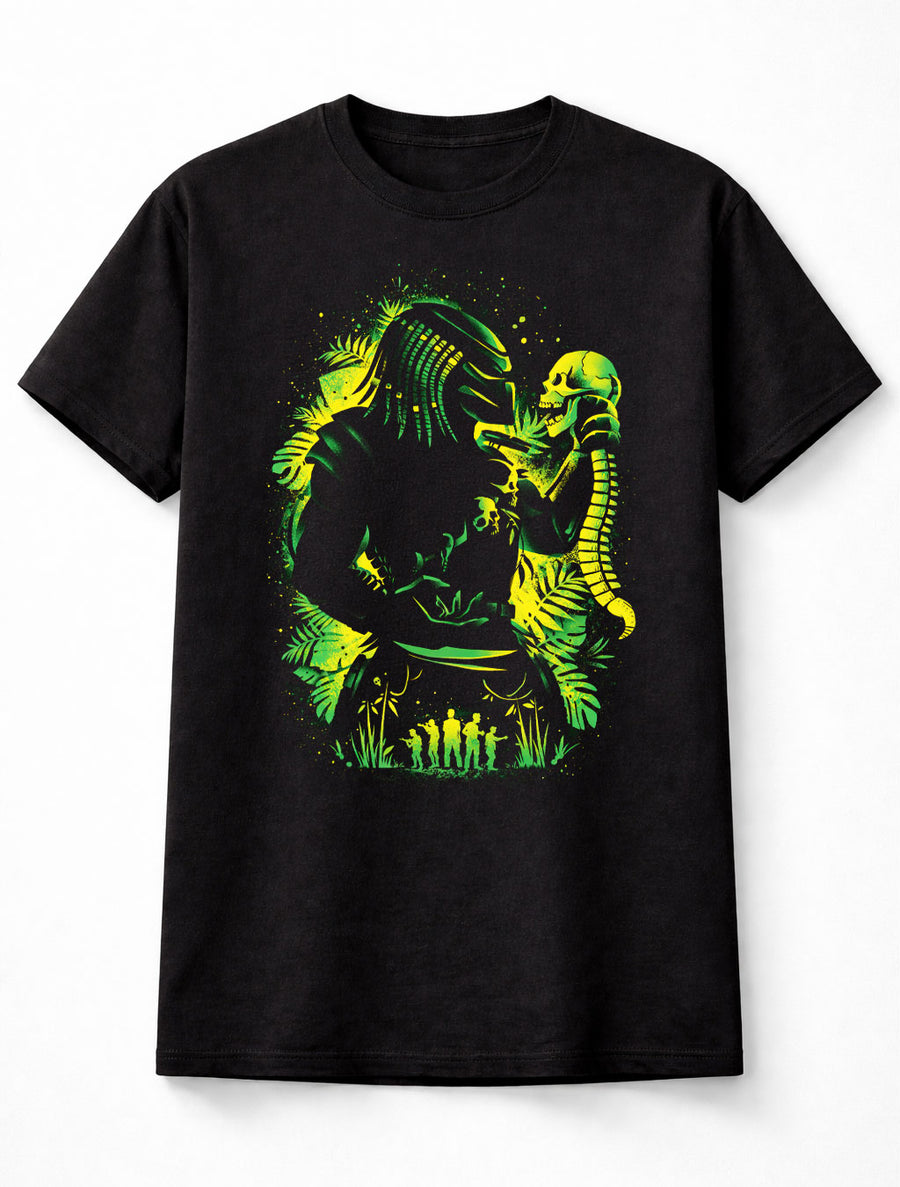 Predator Alien Hunter Jungle Skull Sci-Fi Horror Graphic Adults & Kids Unisex T-Shirt