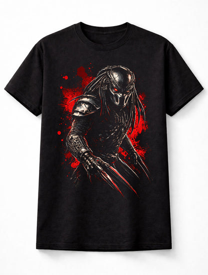 Predator Alien Hunter Sci-Fi Horror Graphic Unisex T-Shirt Space Warrior Adults & Kids Unisex T-Shirt