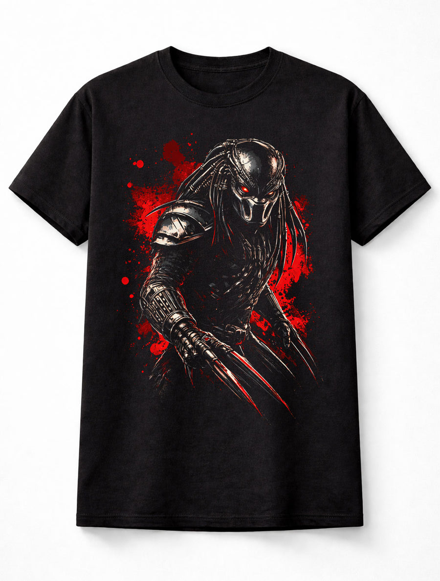 Predator Alien Hunter Sci-Fi Horror Graphic Unisex T-Shirt Space Warrior Adults & Kids Unisex T-Shirt