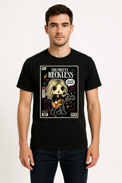 Pretty Reckless Heaven Knows Hard Rock Funko Pop Style Unisex T-Shirt