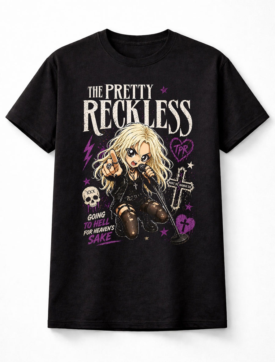 The Pretty Reckless Going To Hell Graphic T-Shirt Rock Band Fan Tee Taylor Momsen Lyrics Shirt Adult & Kids Unisex T-Shirt