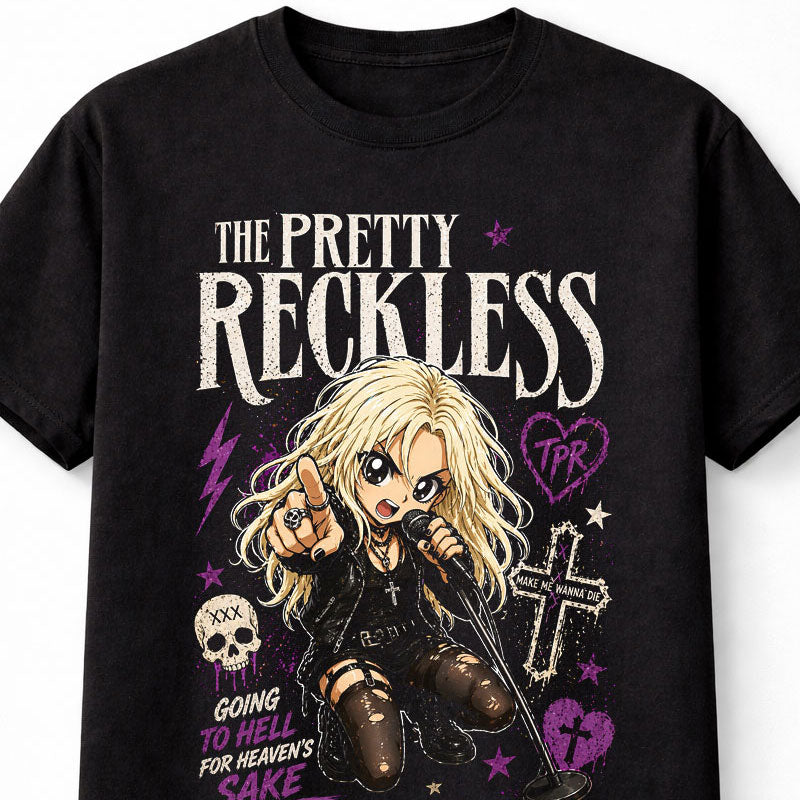 The Pretty Reckless Going To Hell Graphic T-Shirt Rock Band Fan Tee Taylor Momsen Lyrics Shirt Adult & Kids Unisex T-Shirt
