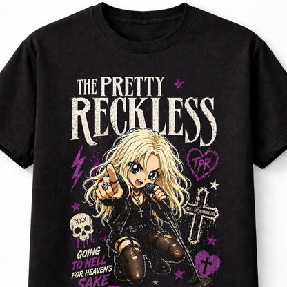 The Pretty Reckless Going To Hell Graphic T-Shirt Rock Band Fan Tee Taylor Momsen Lyrics Shirt Adult & Kids Unisex T-Shirt