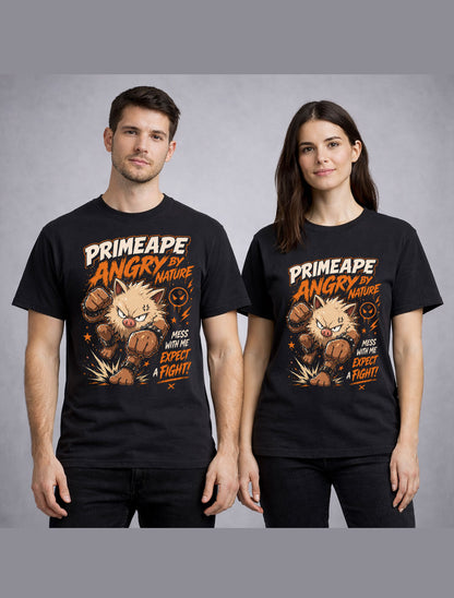 Pokemon Primeape Graphic Tee Fighting Type Angry Anime Gamer Unisex T-Shirt