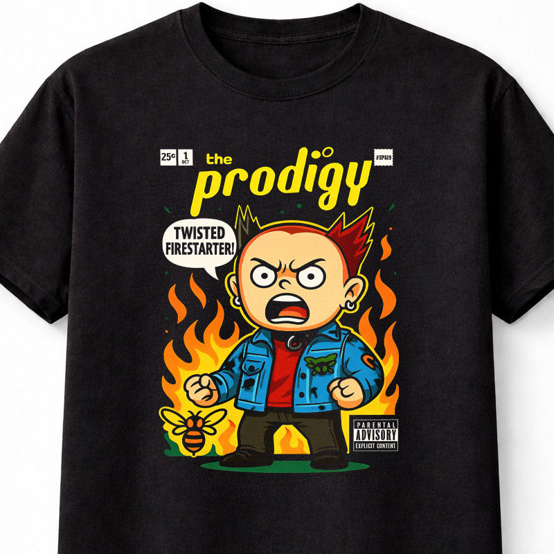The Prodigy Firestarter Twisted Punk Rave Electronic Music Adults & Kids Unisex T-Shirt