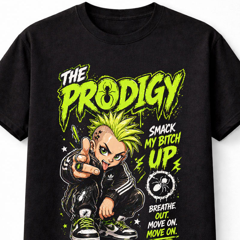 The Prodigy Smack My Bitch Up Graphic T-Shirt Rave Electronic Music Band Fan Tee 90s Dance Lyrics Shirt Adult & Kids Unisex T-Shirt