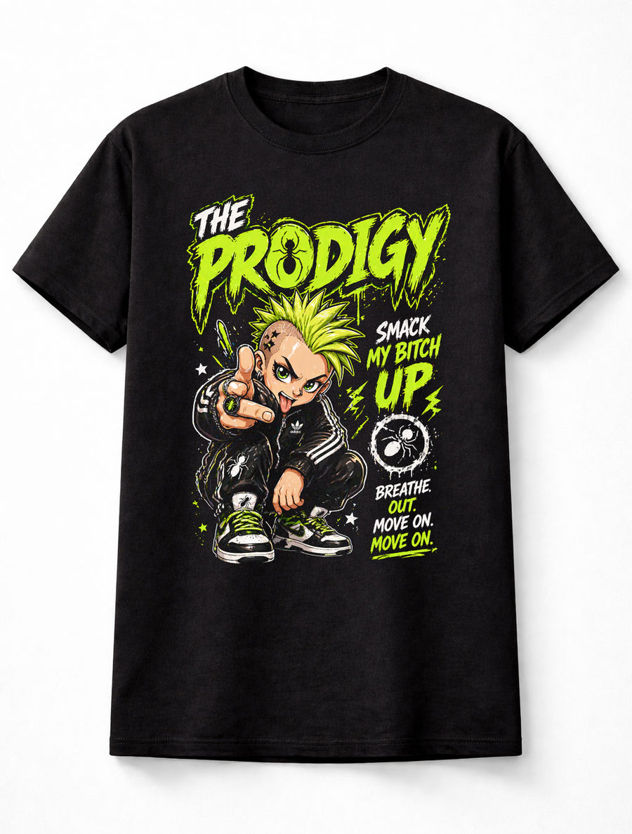 The Prodigy Smack My Bitch Up Graphic T-Shirt Rave Electronic Music Band Fan Tee 90s Dance Lyrics Shirt Adult & Kids Unisex T-Shirt