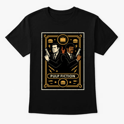 Pulp Fiction Retro Movie Unisex T-Shirt Classic Film Duo Graphic Tee