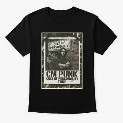 CM Punk Cult of Personality Tour Unisex T-Shirt – Retro Wrestling Graphic Tee