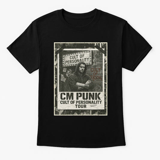 CM Punk Cult of Personality Tour Unisex T-Shirt – Retro Wrestling Graphic Tee