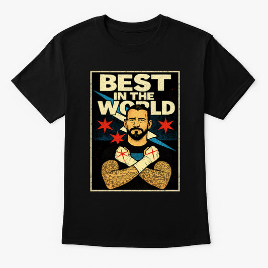 CM Punk Best in the World Unisex T-Shirt Wrestling Legend Graphic Tee