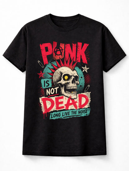 Punk Is Not Dead Skull Mohawk Punk Rock Music Fan Unisex T-Shirt