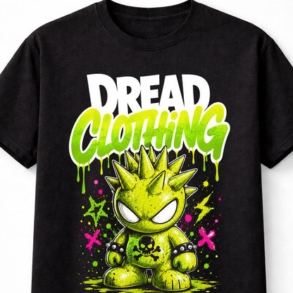 Punk Monster Skull Logo Horror Neon Graphic Unisex T-Shirt