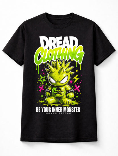 Punk Monster Skull Logo Horror Neon Graphic Unisex T-Shirt