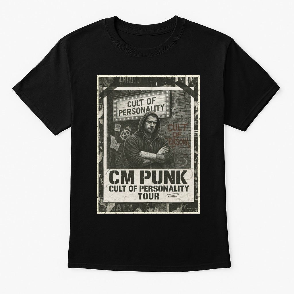 CM Punk Cult of Personality Tour Wrestling Unisex Adults & Kids T-Shirt