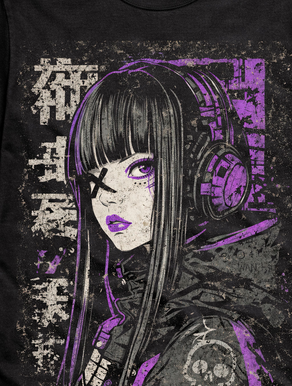 Cyber Girl Japanese Cyberpunk Y2K Retro Techwear Manga Anime Adults & Kids Unisex T-Shirt