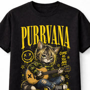 Grunge Cat Purrvana Guitar Nirvana Graphic Unisex T-Shirt