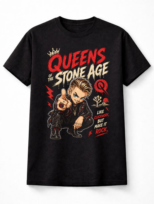 Queens Of The Stone Age Like Clockwork Graphic T-Shirt Rock Band Fan Tee Alternative Rock Music Shirt Adult & Kids Unisex T-Shirt