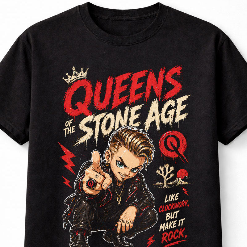 Queens Of The Stone Age Like Clockwork Graphic T-Shirt Rock Band Fan Tee Alternative Rock Music Shirt Adult & Kids Unisex T-Shirt