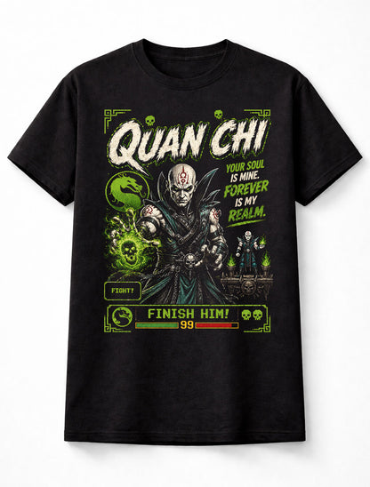Mortal Kombat Quan Chi Retro Arcade Fighting Game Unisex T-Shirt