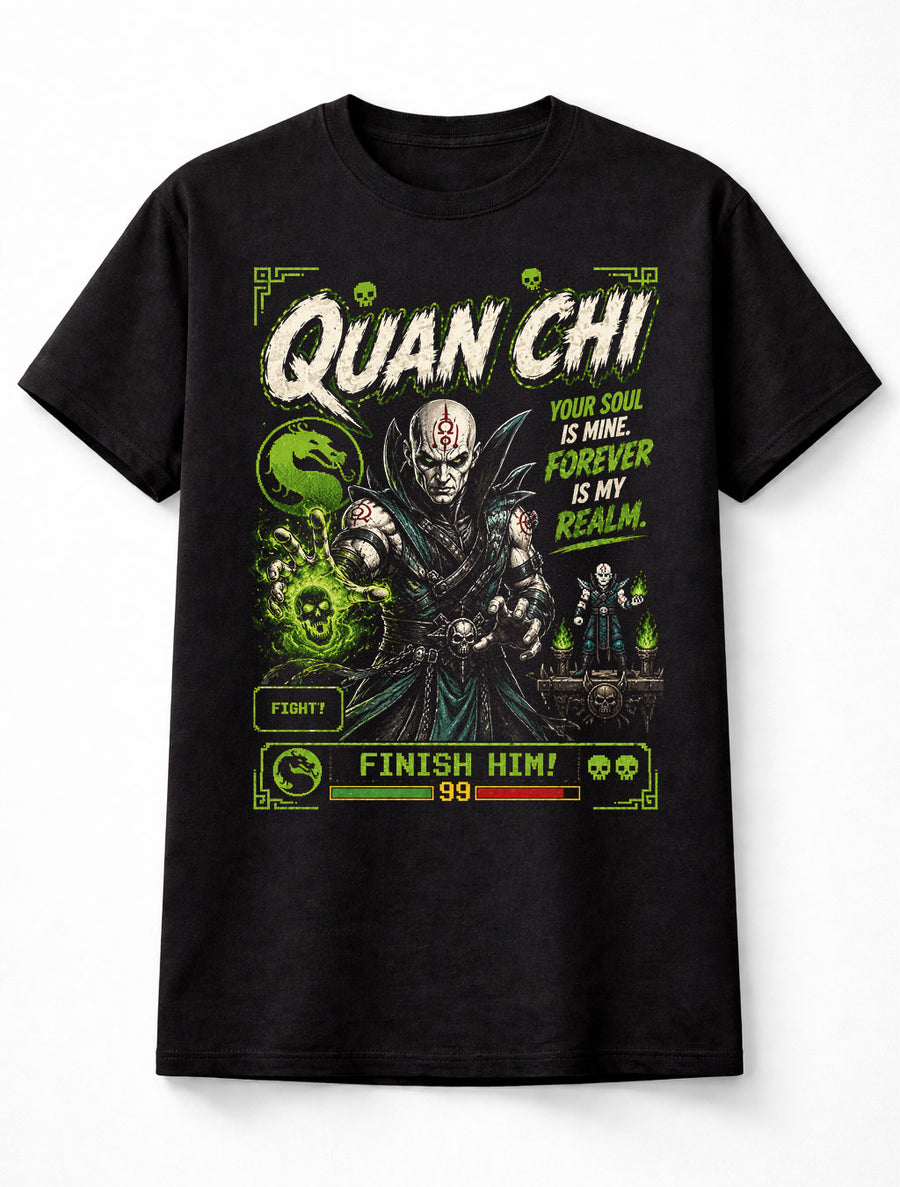Mortal Kombat Quan Chi Retro Arcade Fighting Game Unisex T-Shirt
