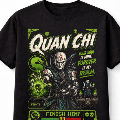 Mortal Kombat Quan Chi Retro Arcade Fighting Game Unisex T-Shirt