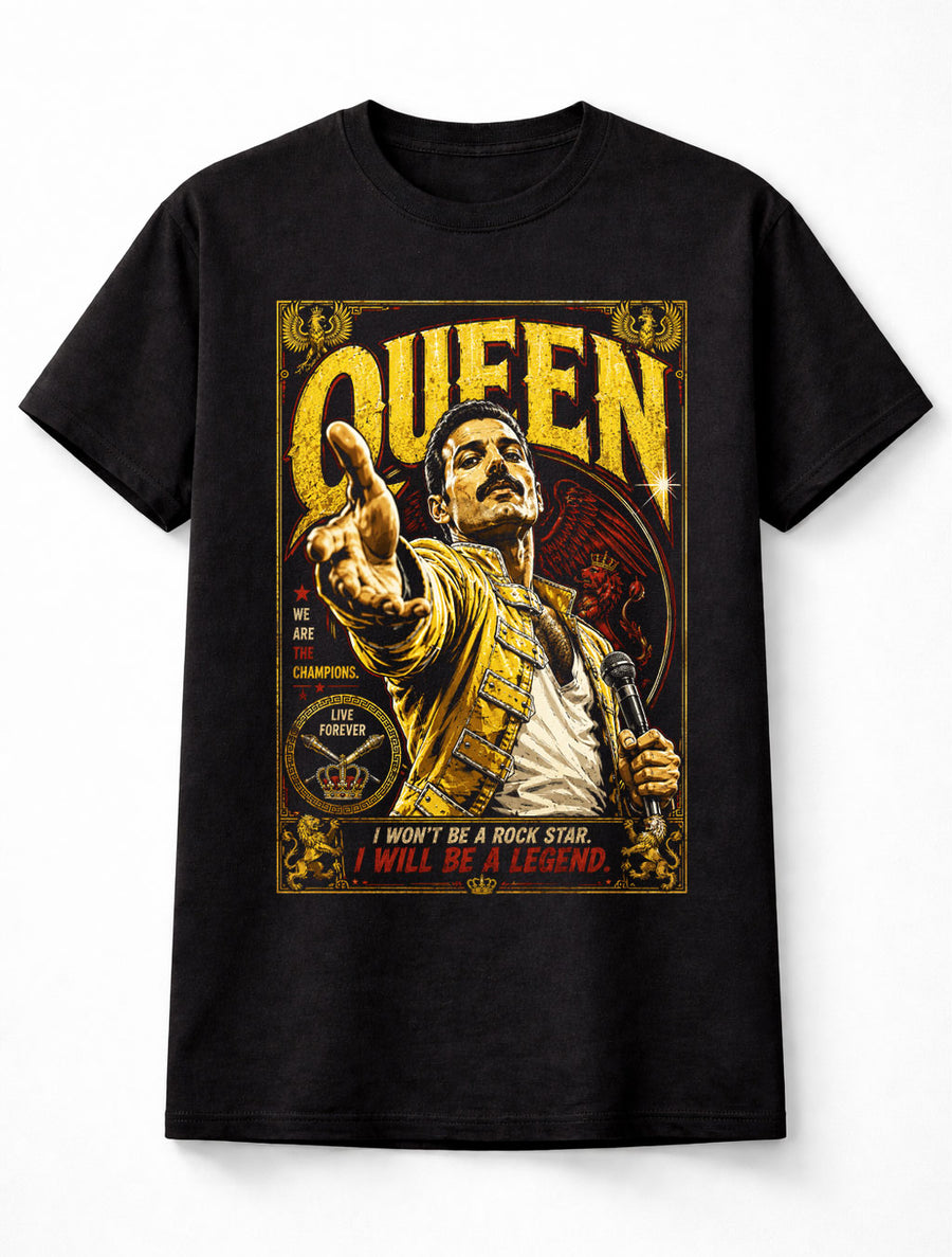 Queen Freddie Mercury Rock Band Music Graphic Unisex T-Shirt