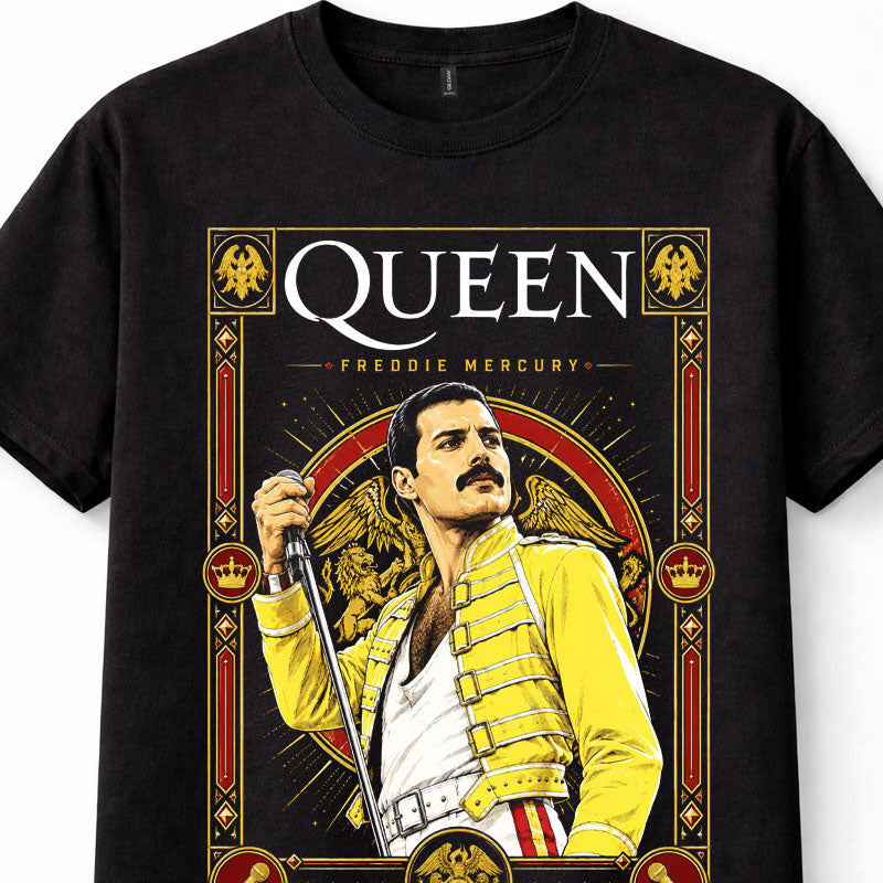 Queen Freddie Mercury Classic Rock Band Music Unisex T-Shirt