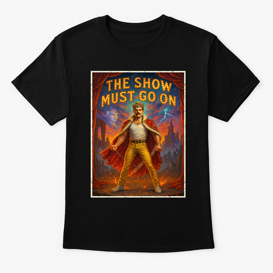 Queen The Show Must Go On Unisex T-Shirt Freddie Mercury Rock Band Merch Tee