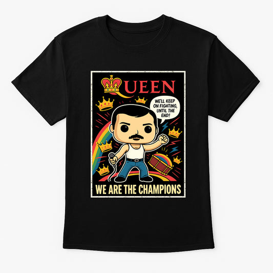 Queen We Are The Champions Classic Rock Funko Pop Style Unisex T-Shirt