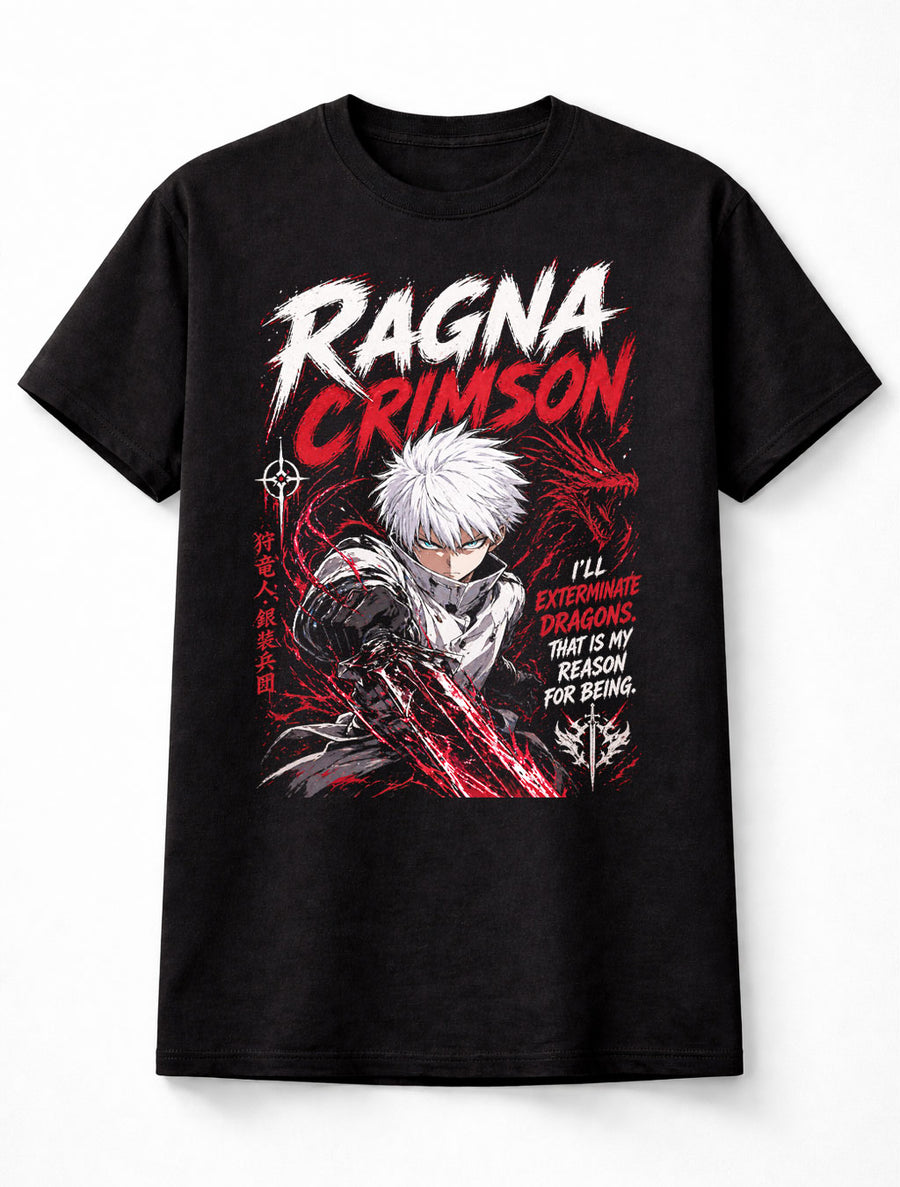 Ragna Crimson Anime Ragna Dragon Hunter Action Graphic Adults & Kids Unisex T-Shirt