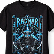 Ragnar Viking Warrior Norse Runes Dual Axes Nordic Mythology Unisex T-Shirt