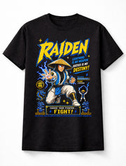 Raiden Mortal Kombat T-Shirt Retro Arcade Fighting Game Graphic Tee Thunder God Character Shirt Lightning Fighter Gamer Adults & Kids Unisex T-Shirt